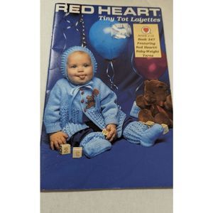 Vintage Red Heart knitting patterns tiny tot layette